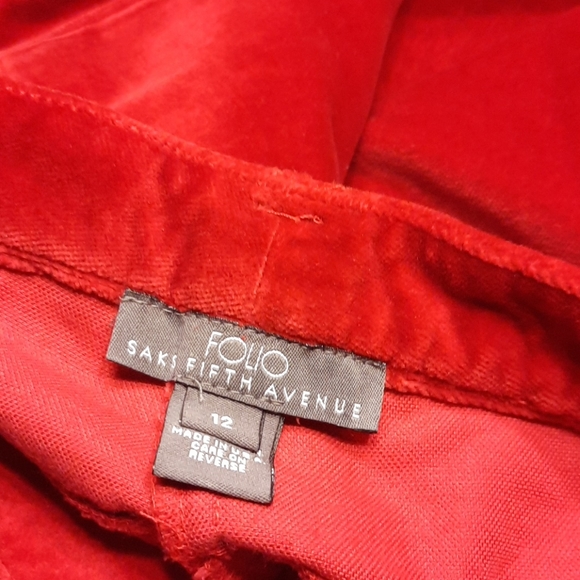 Velvet Red Pants - Picture 4 of 4